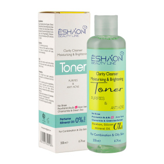 تونر پاک کننده صورت اشااونی مدل Aloe Vera مناسب پوست چرب و آکنه دار حجم 200 میلی لیتر